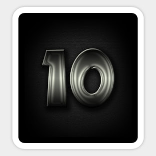 Number 10 Sticker